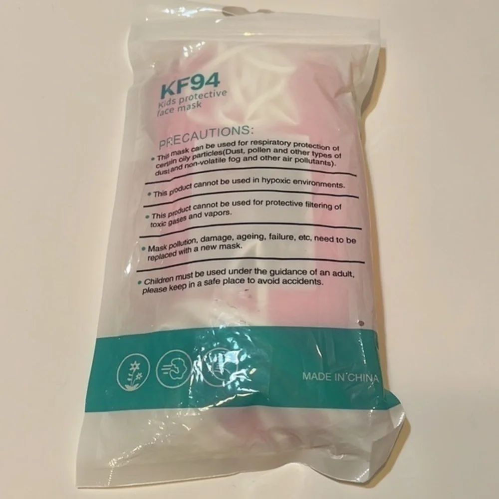 Face mask kids pink non medical protection mask
